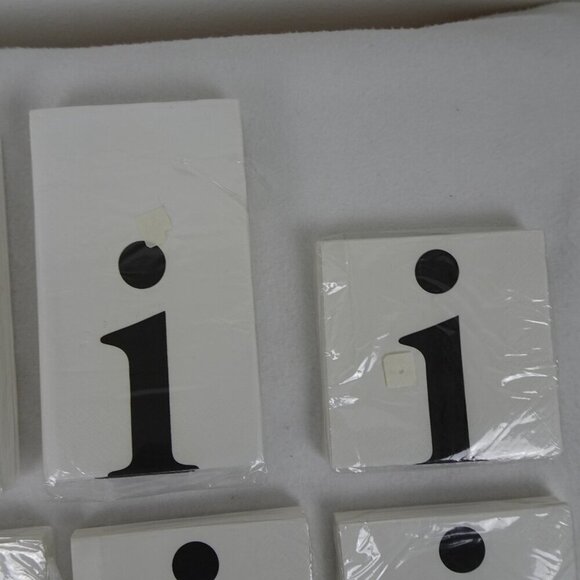 Paper Napkins & Guest Towels Letter I Monogram Unopened Party Cocktail "i" - Picture 4 of 9